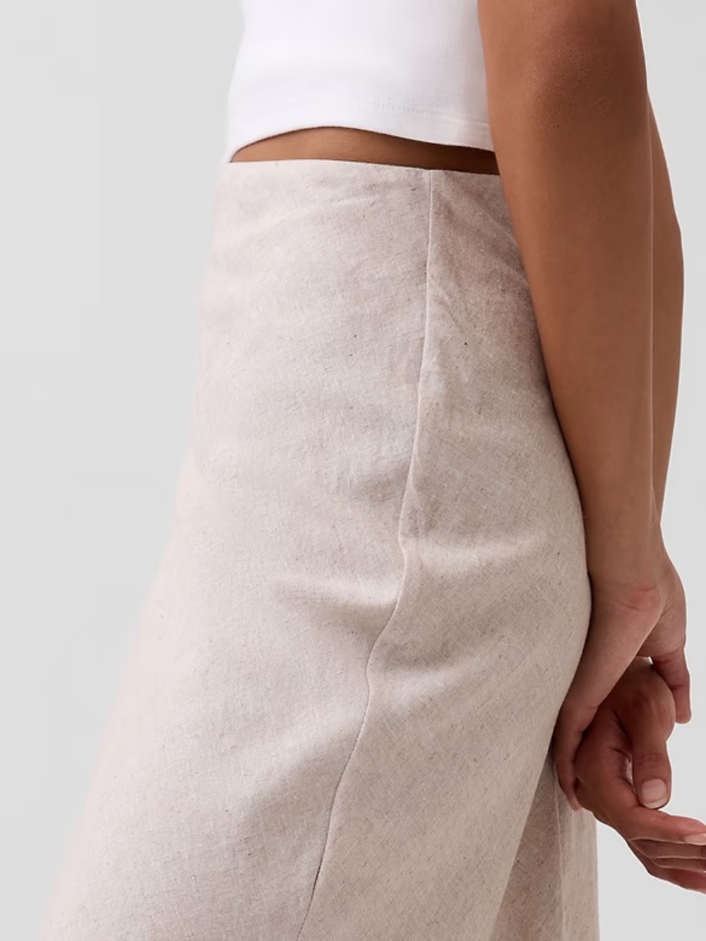 TALL GAP Linen-Blend Maxi Slip Skirt M Tall - Picture 4 of 6